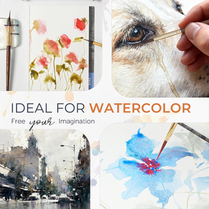 Ensemble professionnel de 4 pinceaux à pointe longue en sable pour aquarelle, acrylique, gouache et encres de peinture - Product Image 5