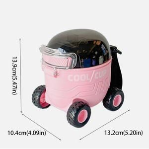 Mini bottiglia di acqua a forma di auto con tazza di acqua di paglia per esterni - Product Image 6