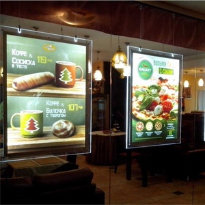 Custom Size Crystal Light <b>Box</b> Led Frame Hanging Window Displays Outdoor Menu Board - Product Image 5