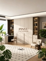 Armoire murale complète en bois composite à panneaux plats sans rainures, avec tiroirs dissimulés, grand espace de rangement intérieur et miroir