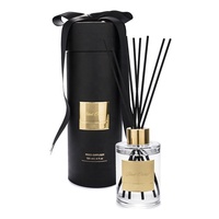 Ensembles de diffuseurs de roseaux en bâton de fibre de parfum de maison de bouteille en verre de marque privée de luxe Mescente