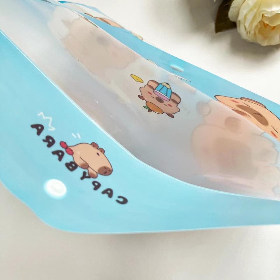 12 Pieces Capybara Cartoon A4 Clip File PVC Transparent Test Paper ...