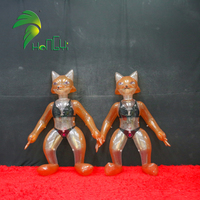Nouvelle poupée gonflable en PVC transparent en forme de renard mignon avec jouet de dessin animé SPH, vente en gros d'usine