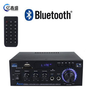 เครื่องขยายเสียงสเตอริโอ Ak45 พร้อมช่องเสียบ USB, SD, FM, Bluetooth และหน้าจอ LED แบบ 2 แชนแนล สำหรับใช้ในบ้าน - Product Image 5