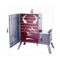 Fumoir commercial, machine à fumer la viande, fumoir à bacon, four à fumer le poisson, machine à fumer argentée multifonction en acier inoxydable 304