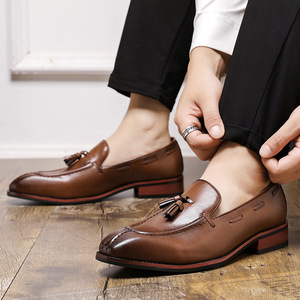 Zapatos Oxford de Hombre Británicos, Impermeables, de Cuero Genuino, Punta Cerrada, Hechos a Mano, para Boda, Formales, Casuales de Negocios, Antideslizantes, con Hebillas y Correas - Product Image 2