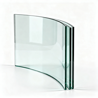 Panneaux de verre trempé courbé sur mesure pour balustrades d'escaliers et de balcons, verre de sécurité feuilleté simple haute résistance