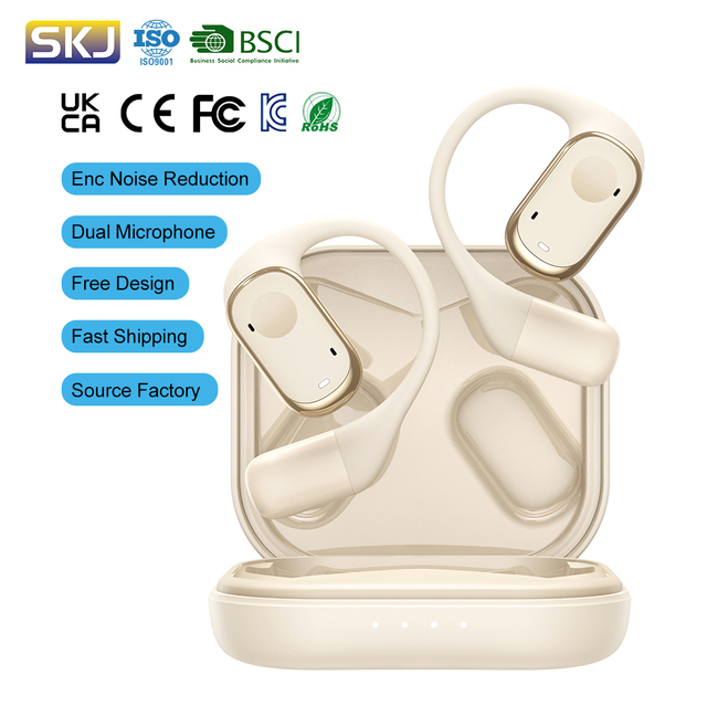 Ows Wireless Bluetooth 5.3 Gaming Earphones Ear-hook Noise Cancelling Earbuds Low Latency Outdoor Sports Headphones