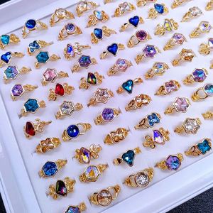 Fashion <b>Cheap</b> Mixed Women Finger Zircon <b>Ring</b> for Girlfriend Lover <b>Rings</b> Simple Gold Color Women's Wedding Banquet - Product Image 3