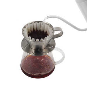 Classic Design Cone Dripper with <b>Removable</b> Cup Easy to Clean Paperless Stainless Steel Filter - Product Image 4