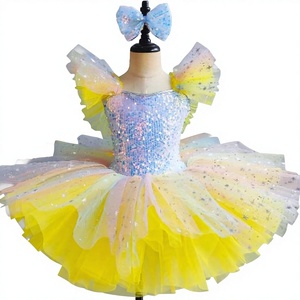 Robes de <span class=keywords><strong>danse</strong></span> classiques en coton et élasthanne pour bébés filles, tutu de ballet pour enfants - Product Image 5