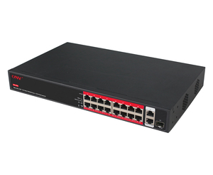 Commutateur PoE passif WISP Pro 16 ports 24V |   16x18W pour ponts sans fil et CPE |   2xGigabit RJ45 + 1xSFP Uplink |   Plug & Play - Product Image 2