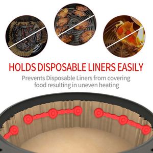 High-Temp Resistant Air Fryer Accessories Magnets <b>Silicone</b> Buckle Parchment Paper Liners-Baking Dishes & Pans - Product Image 2