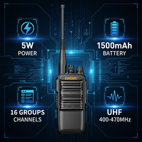 KENEARD KE-369 Talkie-walkie analogique portable 5W Portée 0-5km Fréquence UHF 16 canaux Batterie 1000-1500mAh Copie en un clic
