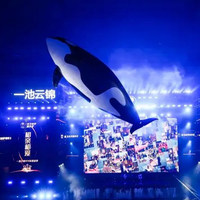 Jouet drone baleine volante télécommandée gonflable bionique, accessoire de spectacle pour les sites pittoresques, les centres commerciaux et les aquariums