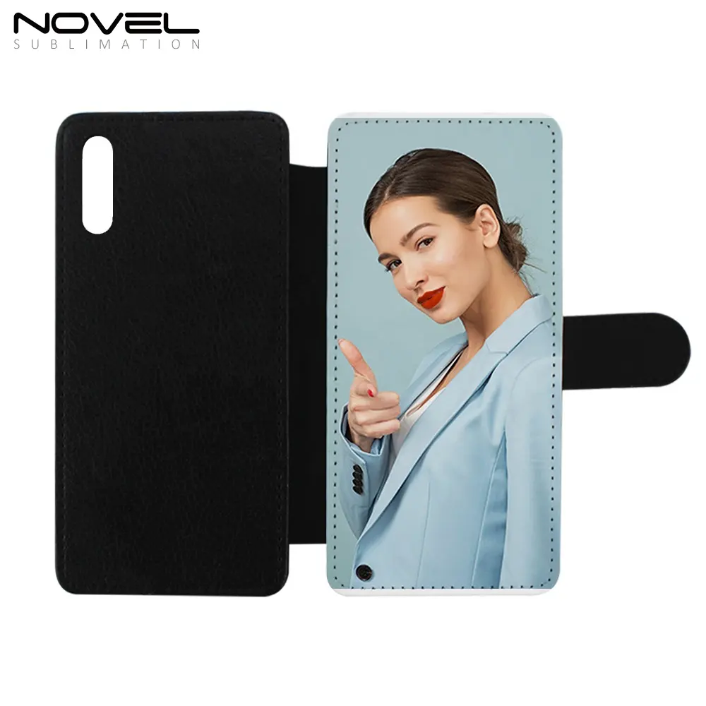 Personalized flip leather phone case for Samsung Galaxy A70/A30/A20, with PC Case Inside