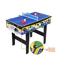 Table de sport d'intérieur personnalisable 4-en-1 multifonctionnelle : football, tennis de table, bowling, shuffleboard, fabriquée en Chine