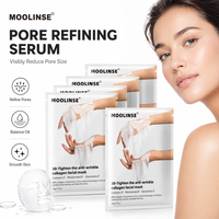 Masque Facial au Collagène Compressé Hydratant & Réhydratant (Pack de 5) pour Tous Types de Peau