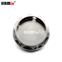 HRMin - Tapón de Rosca para Tanque de Aceite de Motor de Automóvil y Motocicleta, Color Plateado, Alto Rendimiento