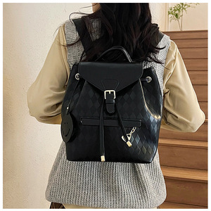 Zaino <span class=keywords><strong>da</strong></span> <span class=keywords><strong>Donna</strong></span> Casual in PU a Quadri Nuovo Stile 2025 con Chiusura a Cerniera, Zaino di Lusso alla Moda per Lavoro e Viaggi - Product Image 4