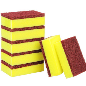 <span class=keywords><strong>Esponja</strong></span> de limpieza de estropajo antiarañazos para lavar platos, fregador de cocina doméstico de <span class=keywords><strong>alta</strong></span> <span class=keywords><strong>densidad</strong></span>, paquete individual al por mayor - Product Image 4