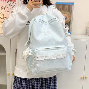 2026 new Korean style ins lace trim large capacity backpack - Product Image 3