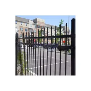 Pabrik Tiongkok langsung digalvanisasi logam dekoratif pagar keamanan PVC dilapisi rumah pagar Pertanian Taman topi pos nilai terbaik