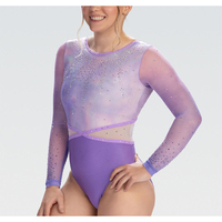 Justaucorps de gymnastique de compétition pour filles, sur mesure, de haute qualité, avec strass AB étincelants