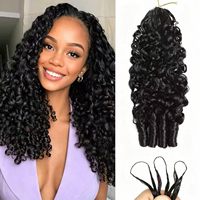Vente chaude usine : Extensions de cheveux humains 100% naturels indiens birmans Remy, mèches pour tresses bohèmes, extensions au crochet effet plume, installation facile
