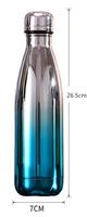 Bouteille d'eau sous vide en acier inoxydable de 17 oz flacon de sport thermos Cola à double paroi 12-24 heures bouteille d'eau isolée