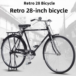 <span class=keywords><strong>Bicicletta</strong></span> Classica Vintage <span class=keywords><strong>da</strong></span> <span class=keywords><strong>28</strong></span> Pollici per Adulti con Telaio in Acciaio al Carbonio Rinforzato e Freni a Barra, Nuovissima, Prodotta in Cina - Product Image 4