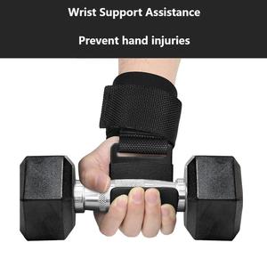 Nhà sản xuất Trọng lượng nâng kéo lên móc với dày Neoprene dây đeo cổ tay phòng tập thể dục Workout nâng móc - Product Image 3