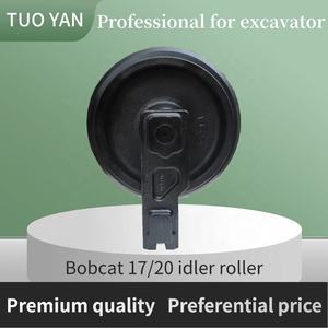 Bobcat 17 roda pemandu, mesin konstruksi suku cadang mesin Bobcat 20, perakitan trek Doosan 20 roda idler depan - Product Image 3