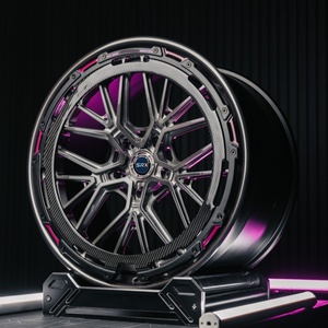 Cerchi in Fibra di Carbonio SRX con Accenti <span class=keywords><strong>Rosa</strong></span>, Forgiati 5x114.3 per Auto Modificate - Product Image 4