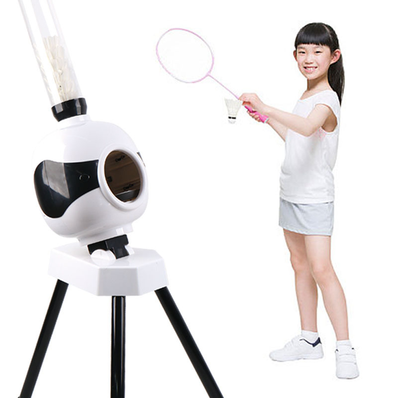 New Triangle Bracket Auto Ball Launcher Sport Toys Training Badminton Ball Machine Pitcher With Adapter