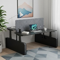 Bureau assis-debout électrique réglable pour petits espaces de travail, bureau en forme de L