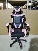Chaise de jeu pour ordinateur de bureau en gros, prix abordable, chaise de jeu en cuir PU blanc avec repose-pieds