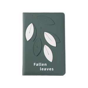 Cuaderno de Tapa Blanda <span class=keywords><strong>con</strong></span> Diseño de <span class=keywords><strong>Hojas</strong></span> <span class=keywords><strong>en</strong></span> Capas, Encuadernado <span class=keywords><strong>con</strong></span> Hilo, de Cuero PU <span class=keywords><strong>con</strong></span> Estampado Temático de Otoño, Tamaño A5, para Regalo - Product Image 1