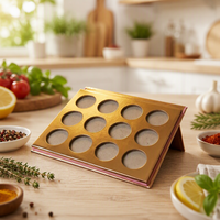 Palette à paupières vide, triple pliage avec miroir, logo personnalisé OEM, étui magnétique à 3 sections pour maquillage, DIY fard à paupières