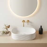 Lavabo artistique moderne personnalisé pour hôtel, en céramique et pierre, pour toilettes