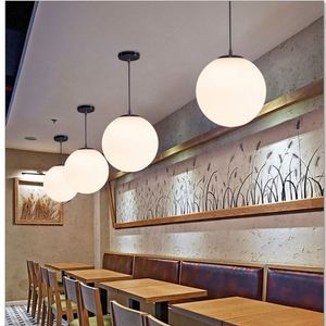 Simple White Glass <b>Ball</b> Chandelier for Indoor Use for Living Room Western Aisle Corridor Decorative Lighting - Product Image 3