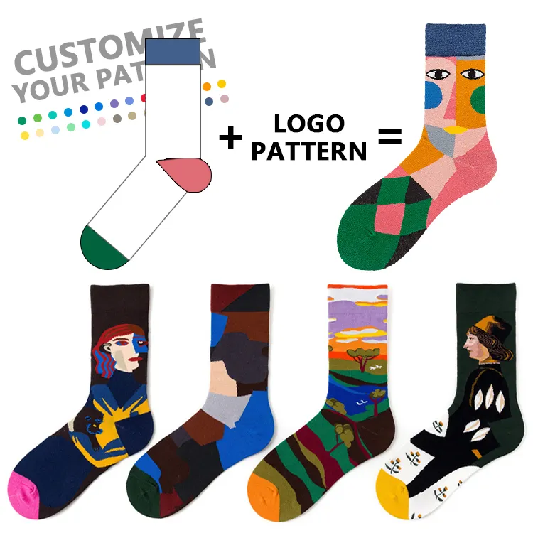 2023 Cartoon Weed Character Designer Sock Funny Patterned For Men Kids Women Wholesale Novelty Custom Animal Print Happy Socks