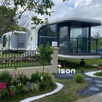 Vente en gros usine : Villa préfabriquée en acier léger au design moderne et luxueux, capsule spatiale avec système intelligent et conteneur