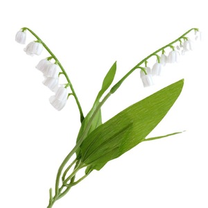 Lys artificiel de la vallée des muguets Yasunobu, branche unique en plastique blanc, pour décoration intérieure et accessoires de photographie - Product Image 5