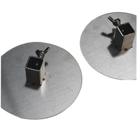 2 disques carrés de 20 mm en acier inoxydable pour rôtissoire, gyros, souvlaki, plaque à viande, pour barbecue extérieur portable et résistant à la chaleur