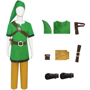 <span class=keywords><strong>Costume</strong></span> de cosplay d'Halloween The Legend of <span class=keywords><strong>Zelda</strong></span> Skyward Sword Link avec pantalon et accessoires pour fête costumée d'Halloween - Product Image 3