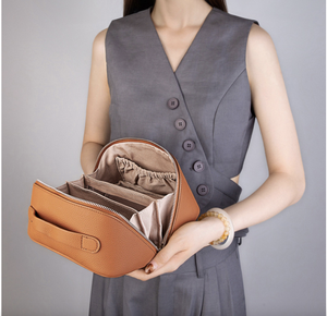 AndoBag Genuine Leather New Fashion Woman Practical Travel <b>Makeup</b> Bag For Women <b>Compact</b> Portable Ideal For Toiletries Bags 3189 - Product Image 2