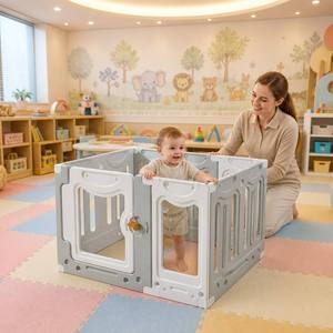 Parc de jeu compact pour bébé à prix <span class=keywords><strong>d</strong></span>'usine, clôture de sécurité intérieure avec portillon, pliable et modulaire pour enfants, tout-petits, crèches, garderies et maisons - Product Image 5