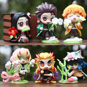 หุ่นสังหารปีศาจรวมถึง inosuke hashibira, nezuko kamado และตุ๊กตาโคโคโชของชิโนบุสำหรับตกแต่งเดสก์ท็อปเป็นของขวัญ - Product Image 3