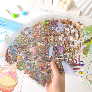 Lot <span class=keywords><strong>de</strong></span> 40 Feuilles d'Autocollants Stéréo 3D Paysages pour <span class=keywords><strong>Livre</strong></span>, Sens Esthétique Avancé - Product Image 3